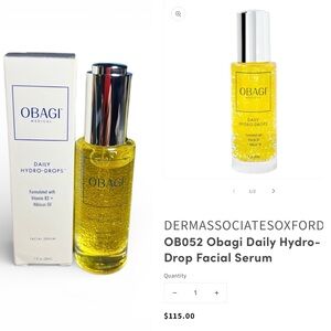Obagi Medical Daily Hydro-Drops Instantly Hydrating Facial Serum 1floz.MSRP$115